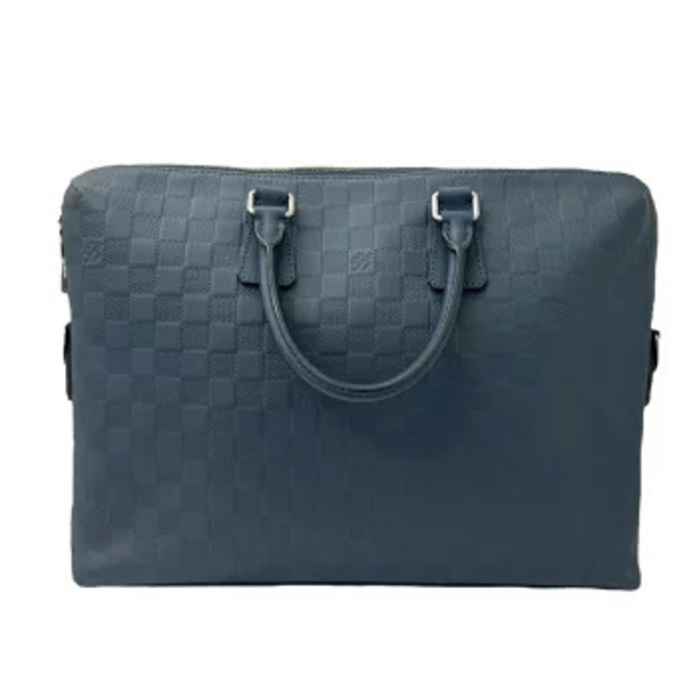 Louis Vuitton Jour Documents Damier Black Blue Porte Infini Navy Briefcase